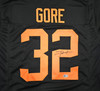 Miami Hurricanes Frank Gore Autographed Black Jersey Beckett BAS Witness Stock #267393