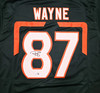Miami Hurricanes Reggie Wayne Autographed Green Jersey Beckett BAS Witness Stock #267402