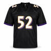 Baltimore Ravens Ray Lewis Autographed Black Jersey JSA Witness Stock #267398