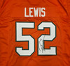 Miami Hurricanes Ray Lewis Autographed Orange Jersey JSA Witness Stock #267397