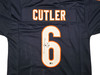 Chicago Bears Jay Cutler Autographed Blue Jersey Beckett BAS Witness Stock #267507