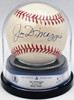 Joe Dimaggio Autographed Official AL Baseball New York Yankees Auto Grade Mint 9 Beckett BAS #20778607