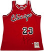 Michael Jordan Autographed '1984-85 Chicago Bulls Red Mitchell & Ness Rookie Jersey UDA Holo #BAM37827