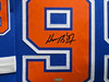 Edmonton Oilers Wayne Gretzky Autographed Framed Blue Authentic Mitchell & Ness Vintage Throwback 1986-1987 Jersey UDA Holo Stock #267455