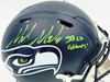 Mike Macdonald Autographed Seattle Seahawks Blue Super Bowl LX Champions Logo Full Size Speed Authentic Helmet "SB LX Champs!" Beckett BAS Witness Stock #267792