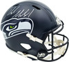 Mike Macdonald Autographed Seattle Seahawks Blue Super Bowl LX Champions Logo Full Size Speed Replica Helmet Beckett BAS Witness Stock #267793