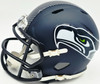 Mike Macdonald Autographed Seattle Seahawks Blue Speed Mini Helmet Beckett BAS Witness Stock #267799