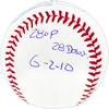 Armando Galarraga Autographed Official MLB Baseball Detroit Tigers "28 Up, 28 Down" JSA Stock #267856