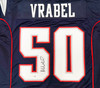 New England Patriots Mike Vrabel Autographed Blue Jersey JSA Witness Stock #267903