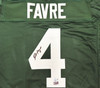 Green Bay Packers Brett Favre Autographed Green Jersey (Bleeding) Beckett BAS Witness Stock #267913