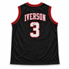 Philadelphia 76ers Allen Iverson Autographed Black Jersey JSA Stock #267923