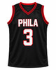 Philadelphia 76ers Allen Iverson Autographed Black Jersey JSA Stock #267923