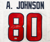 Houston Texans Andre Johnson Autographed White Jersey Beckett BAS Witness Stock #267654