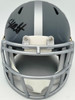 Cam Skattebo Autographed New York Giants Slate Gray Speed Mini Helmet Beckett BAS QR Stock #267944