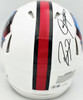 Hall of Fame Linebackers Autographed White Full Size HOF Logo Speed Authentic Helmet With 5 Signatures Including Lawrence Taylor Beckett BAS Witness Stock #267940