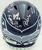 Seattle Seahawks Super Bowl LX Champions Autographed Blue Full Size Speed Replica Helmet With 28 Signatures Including Sam Darnold & Jaxon Smith-Njigba Beckett BAS Witness Stock #268084