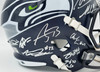 Seattle Seahawks Super Bowl LX Champions Autographed Blue Full Size Speed Replica Helmet With 28 Signatures Including Sam Darnold & Jaxon Smith-Njigba Beckett BAS Witness Stock #268084