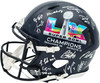 Seattle Seahawks Super Bowl LX Champions Autographed Blue Full Size SB LX Champs Logo Speed Authentic Helmet With 31 Signatures Including Sam Darnold & Jaxon Smith-Njigba #/12 Stock #268081