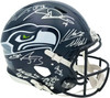 Seattle Seahawks Super Bowl LX Champions Autographed Blue Full Size Speed Authentic Helmet With 28 Signatures Including Sam Darnold & Jaxon Smith-Njigba Beckett BAS Witness Stock #268083
