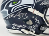 Seattle Seahawks Super Bowl LX Champions Autographed Blue Full Size Speed Authentic Helmet With 28 Signatures Including Sam Darnold & Jaxon Smith-Njigba Beckett BAS Witness Stock #268083