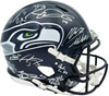 Seattle Seahawks Super Bowl LX Champions Autographed Blue Full Size Speed Authentic Helmet With 31 Signatures Including Sam Darnold & Jaxon Smith-Njigba #/60 Stock #268083