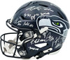 Seattle Seahawks Super Bowl LX Champions Autographed Blue Full Size SpeedFlex Authentic Helmet With 31 Signatures Including Sam Darnold & Jaxon Smith-Njigba #/12 Stock #268080