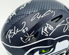 Seattle Seahawks Super Bowl LX Champions Autographed Blue Full Size SpeedFlex Authentic Helmet With 31 Signatures Including Sam Darnold & Jaxon Smith-Njigba #/12 Stock #268080