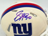 Jason Pierre-Paul Autographed New York Giants Cream Retro Speed Mini Helmet JSA Witness Stock #268043
