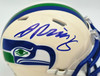 Jadarian Price Autographed Seattle Seahawks Cream Retro Speed Mini Helmet Beckett BAS Witness Stock #268033