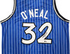 Orlando Magic Shaquille O'Neal Autographed Blue Pinstripe Jersey Beckett BAS Witness Stock #267979