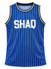 Orlando Magic Shaquille O'Neal Autographed Blue Pinstripe Jersey Beckett BAS Witness Stock #267979