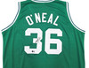 Boston Celtics Shaquille O'Neal Autographed Green Jersey Beckett BAS Witness Stock #267986