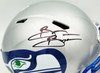 Brian Bosworth Autographed Seattle Seahawks Silver 1983-2001 Throwback Full Size Speed Replica Helmet Beckett BAS Witness Stock #268120