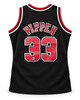 Chicago Bulls Scottie Pippen Autographed Black Authentic Mitchell & Ness 1997-98 HWC Swingman Jersey Size XL Beckett BAS Witness Stock #268039
