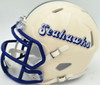 Brian Bosworth Autographed Seattle Seahawks Cream Speed Mini Helmet Retro Beckett BAS Witness Stock #268129