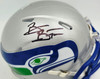 Brian Bosworth Autographed Seattle Seahawks Silver Speed Mini Helmet T/B 83-01 Beckett BAS Witness Stock #268130