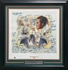 1972 Miami Dolphins Perfect Season Team Autographed Framed 24x24 Lithograph With 40 Signatures Including Don Shula & Bob Griese Fanatics Holo Stock #267823