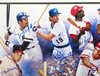 3000 Hit Club Autographed Framed 24x36 Lithograph With 13 Signatures Including Willie Mays & Hank Aaron Beckett BAS QR Stock #267821