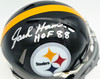 Jack Ham Autographed Pittsburgh Steelers Black Speed Mini Helmet Beckett BAS Witness #5W039017