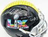 Mike Macdonald Autographed Seattle Seahawks Black Super Bowl LX Logo Speed Mini Helmet "We Did Not Care" Beckett BAS Witness #4W869569