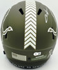 Aidan Hutchinson Autographed Detroit Lions Full Size Salute to Service Speed Replica Helmet Beckett BAS Witness #W577100