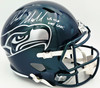 Mike Macdonald Autographed Seattle Seahawks Rivalries Full Size Speed Replica Helmet "We Did Not Care" (Smudged) Beckett BAS Witness #4W801943