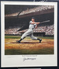 Joe DiMaggio Autographed Framed 20x24 Lithograph Photo New York Yankees 56th Consecutive Hit Game #602/1000 PSA/DNA #AE03845