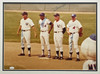 New York Baseball Legends Autographed Framed 16x20 Photo With 4 Signatures Including Mickey Mantle & Joe DiMaggio JSA #ZZ10735