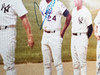 New York Baseball Legends Autographed Framed 16x20 Photo With 4 Signatures Including Mickey Mantle & Joe DiMaggio JSA #ZZ10735
