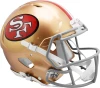 Unsigned San Francisco 49ers Gold 1964-95 Throwback Speed Authentic Full Size Helmet Stock #268302