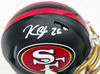 Kaelon Black Autographed San Francisco 49ers Black Rivalries Speed Mini Helmet Grad Witness Stock #268201