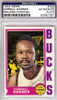 Cornell Warner Autographed 1974 Topps Card #109 Milwaukee Bucks PSA/DNA #83461791