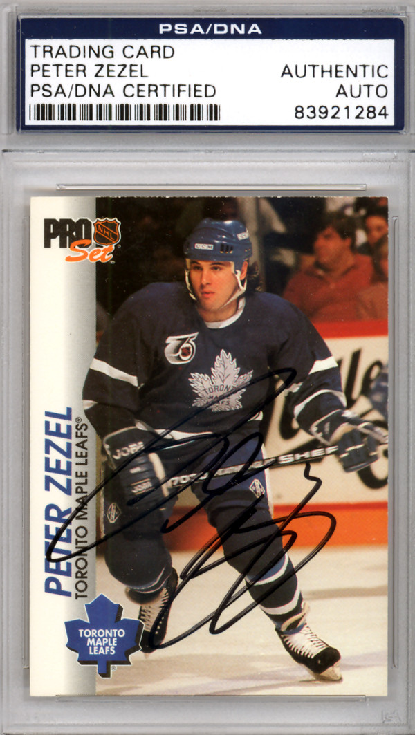 Peter Zezel Autographed 1992-93 Pro Set Card #187 Toronto Maple