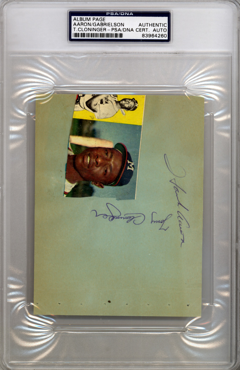 Hank Aaron Autographed 1965 Topps Card #170 Milwaukee Braves